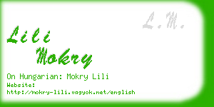 lili mokry business card